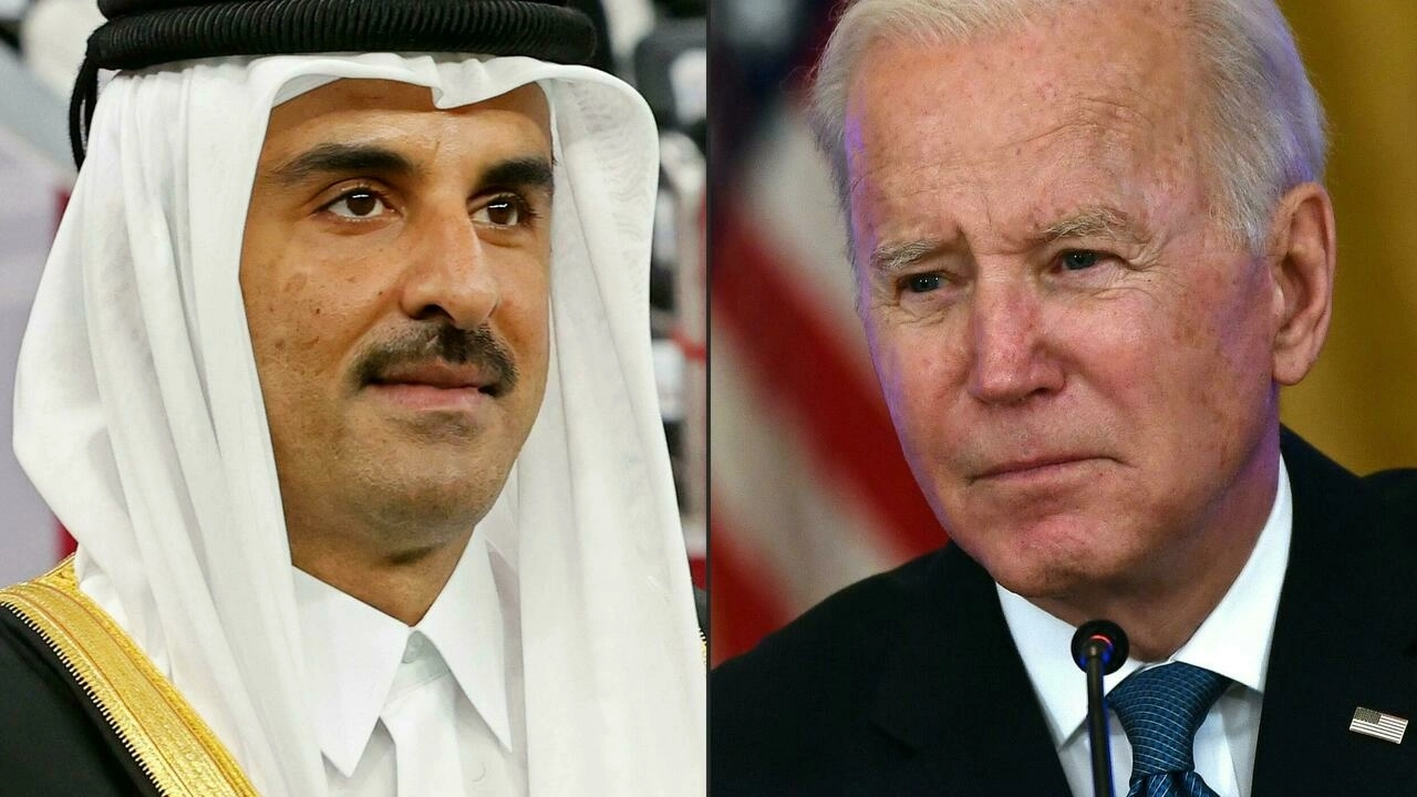 امیر قطر و رئیس جمهوری آمریکا JACK GUEZ, Brendan Smialowski AFP/File